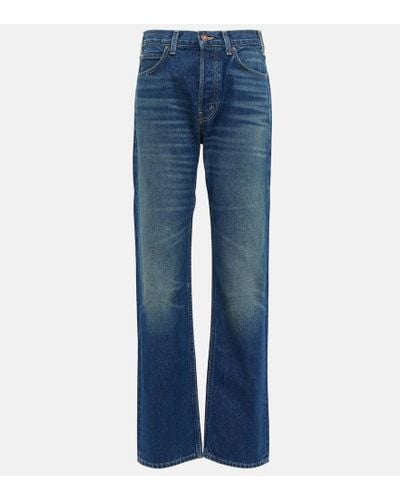 Nili Lotan Mid-Rise Straight Jeans Smith - Blau