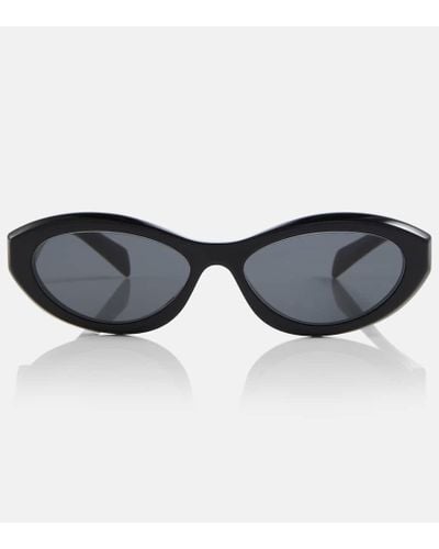 Prada Ovale Sonnenbrille Symbole - Schwarz