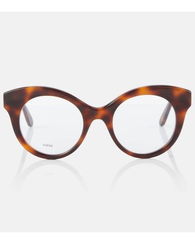 Loewe Curvy Round Glasses - Brown