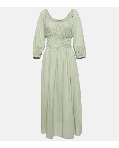 Asceno Andros Cotton Midi Dress - Green