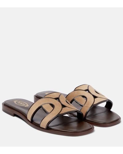 Tod's Leather Sandals - Brown