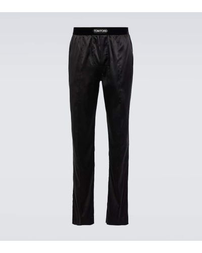 Tom Ford Pyjama-Hose aus einem Seidengemisch - Schwarz