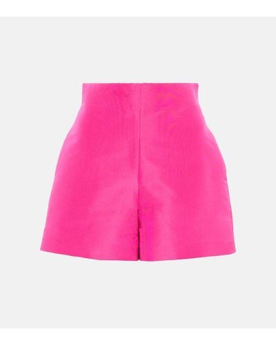 Valentino High-rise Silk Shorts - Pink