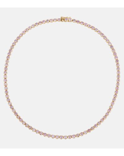 Mateo 14kt Gold Tennis Necklace With Sapphires - Natural