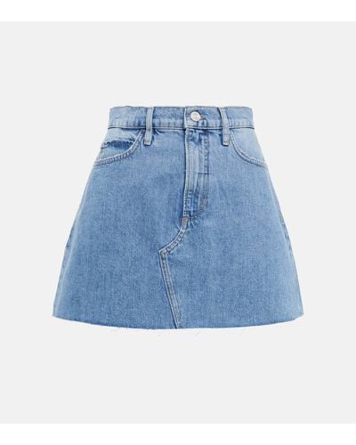 FRAME Mini-jupe Le High 'N' Tight en jean - Bleu