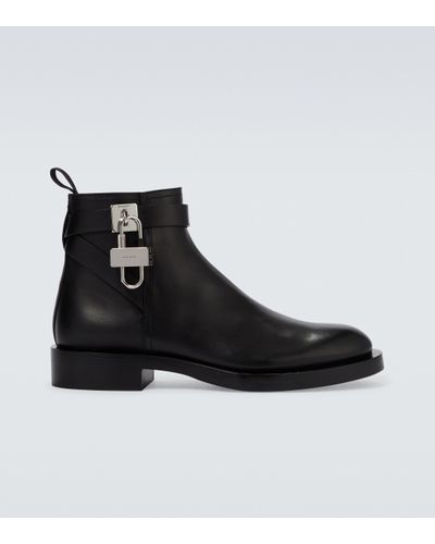 Givenchy Padlock Ankle Boots - Black