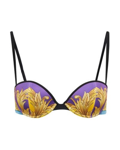 Versace Top de bikini balconette estampado - Multicolor