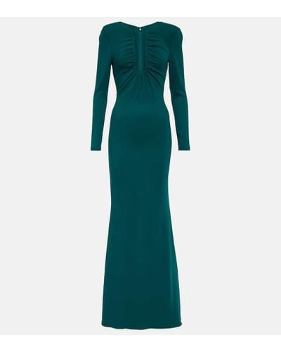 Roland Mouret Ruched Cady Gown - Green