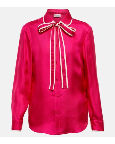 RED Valentino Bluse aus Seide - Pink
