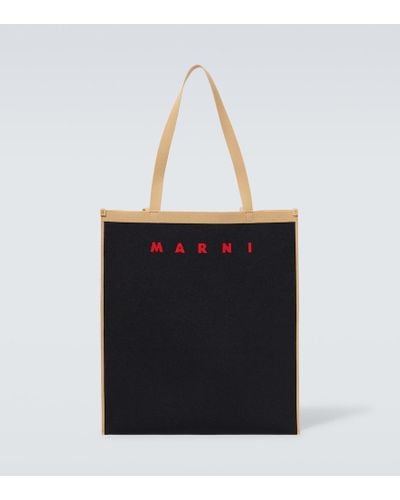 Marni Flat Tote Bag - Black
