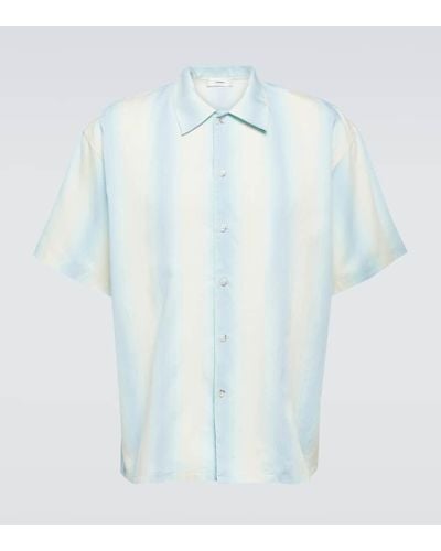 Commas Camisa bowling oversized a rayas - Azul