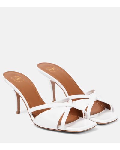 Malone Souliers Penn Patent Leather Mules - Brown