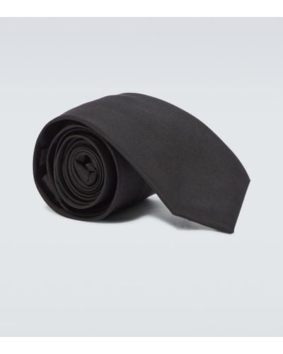 Prada Cravatta in Re-Nylon con logo - Nero