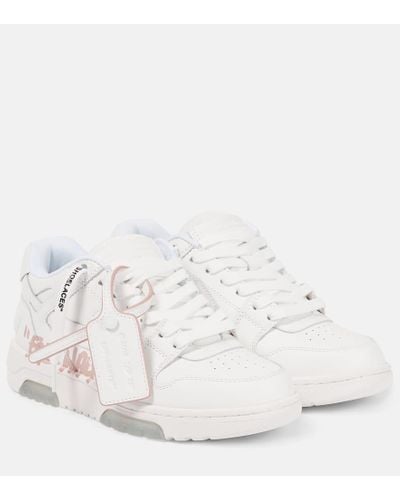 Off-White c/o Virgil Abloh Sneakers Out Of Office aus Leder - Weiß