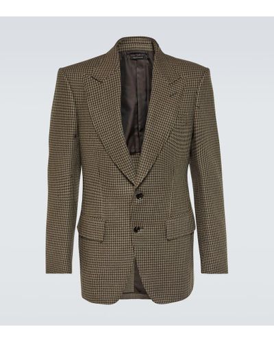 Tom Ford Blazer Atticus aus einem Wollgemisch - Grün