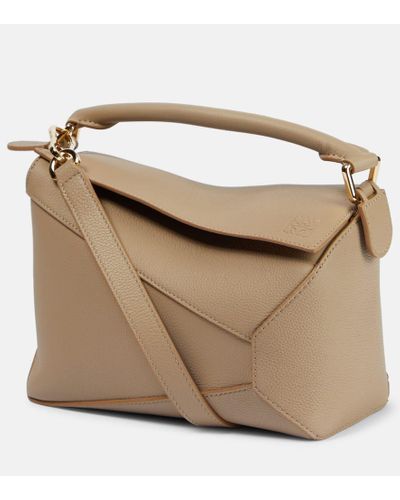 Loewe Bolso al hombro Puzzle Edge Small de piel - Neutro