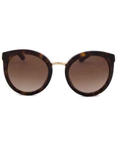 Dolce & Gabbana Runde Sonnenbrille - Braun