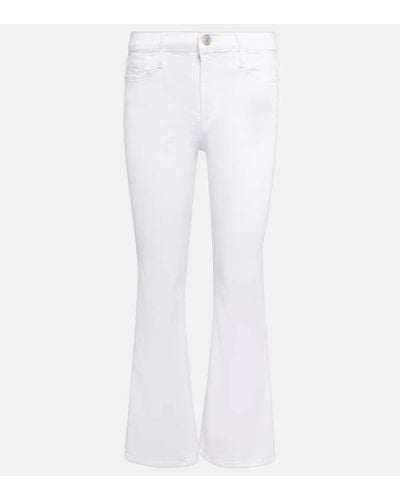 FRAME Le Crop Mini Boot High-rise Jeans - White