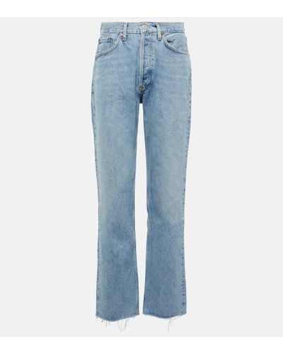 Agolde Mid-Rise Jeans Lana - Blau