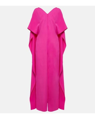 Valentino Silk Cady Jumpsuit - Pink