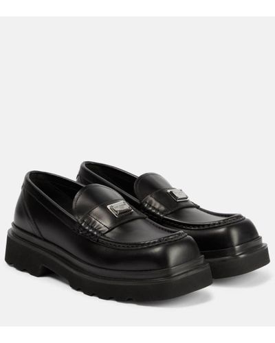 Dolce & Gabbana Loafers City Trek aus Leder - Schwarz