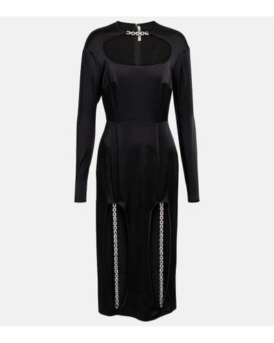 Christopher Kane Cutout Embellished Midi Dress - Black