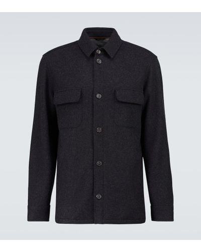 Loro Piana Hemdjacke aus Kaschmir - Blau