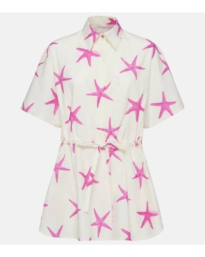 Valentino Minikleid Starfish aus Baumwolle - Pink