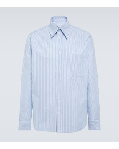 Bottega Veneta Striped Cotton Shirt - Blue