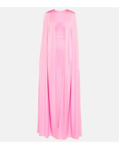 Alex Perry Bentley Satin Crepe Gown - Pink