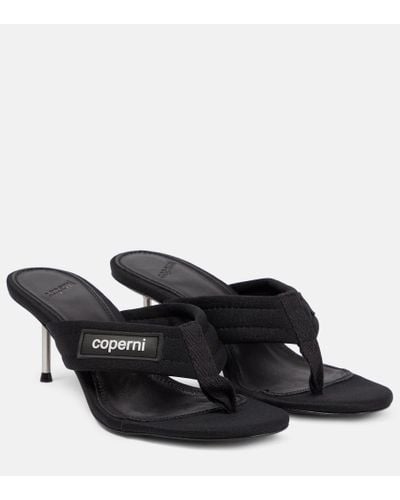 Coperni Canvas Thong Sandals - Black