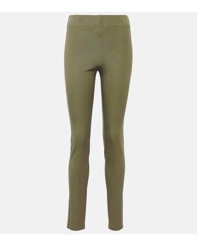 JOSEPH Mid-rise Gabardine leggings - Green