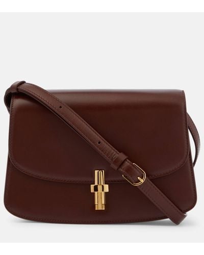 The Row Sofia Mini Leather Shoulder Bag - Brown