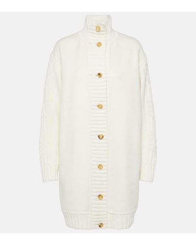 Max Mara Alcazar Wool And Cashmere Cardigan - White