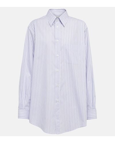 Maison Margiela Striped Cotton Shirt - White