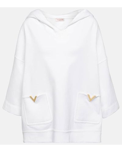 Valentino Felpa VGold in jersey di misto cotone - Bianco