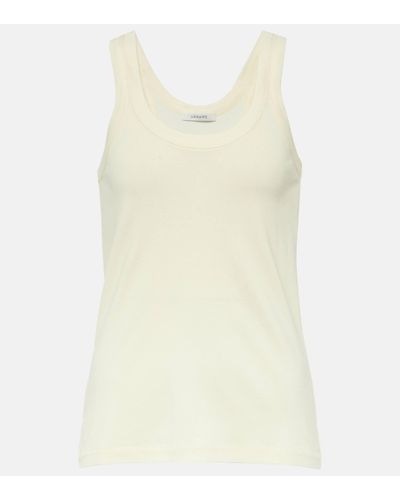 Lemaire Ribbed-knit Cotton Tank Top - Natural