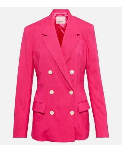 Isabel Marant Sheril Double-breasted Blazer - Pink