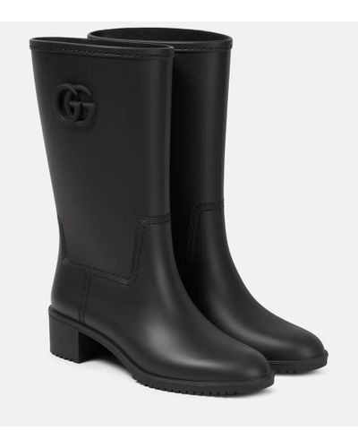 Gucci Botas slip-on con logo gg icónico - Negro