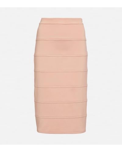 Max Mara Ennio Jersey Midi Skirt - Pink