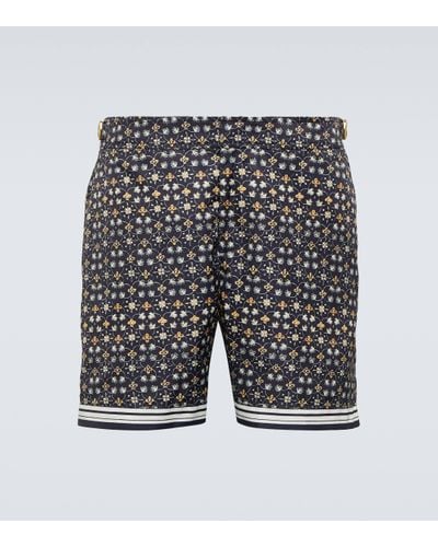 Orlebar Brown Bulldog Printed Swim Shorts - Blue