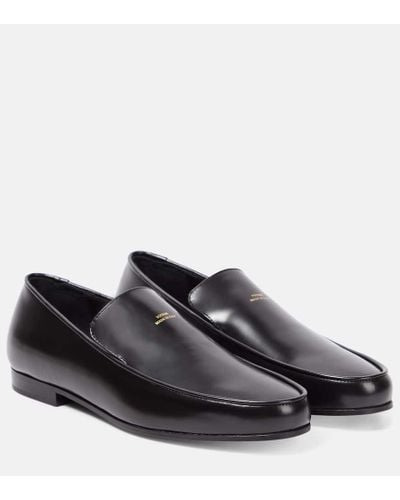 Totême The Oval Leather Loafers - Black