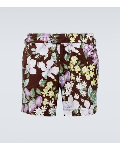 Tom Ford Floral Swim Shorts - White
