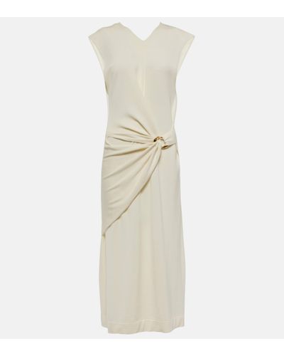 Jil Sander Virgin Wool Wrap Dress - White