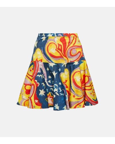 Marni X No Vacancy Inn Printed Cotton Miniskirt - Multicolour