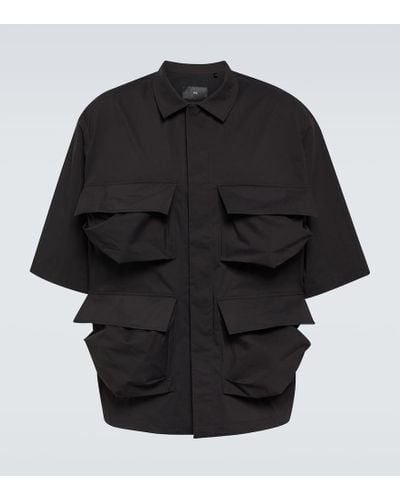 Y-3 Hemd aus einem Baumwollgemisch - Schwarz