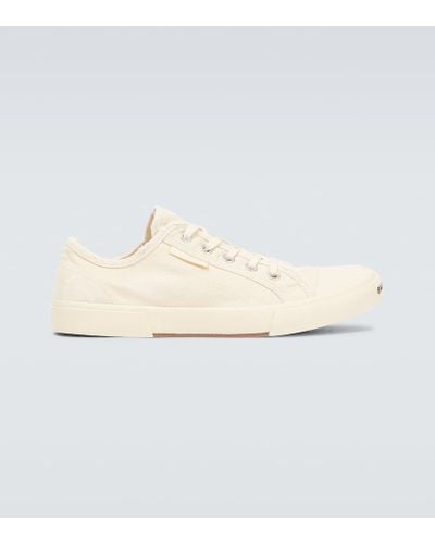 Balenciaga Paris Canvas Low-top Sneakers - White