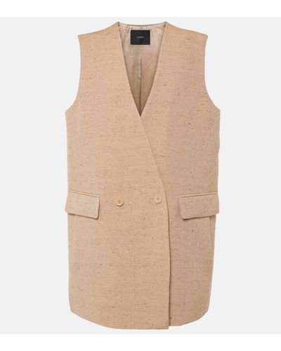 JOSEPH Arago Oversized Vest - Natural