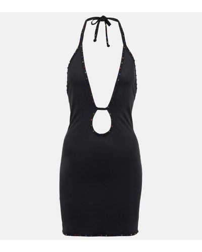 Reina Olga Disco Embellished Minidress - Black