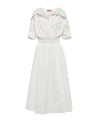 Altuzarra Lydia Cotton-blend Poplin Shirt Dress - White